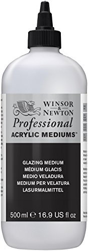 Winsor & Newton 3050934 Lasur - Malmittel, verleiht maximalen Glanz, Tranparenz für Acrylfarben - 500ml Flasche