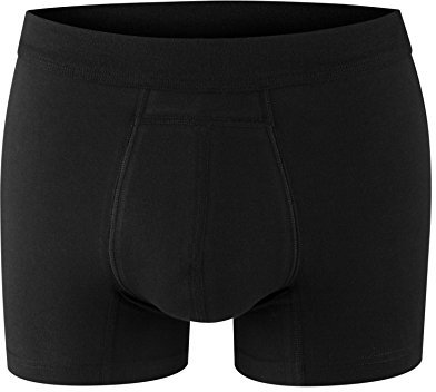 PROTECHDRY Inkontinenzshorts für Herren aus Baumwolle, waschbar und wiederverwendbar - Absorptionsbereich vorne, Schwarz, L