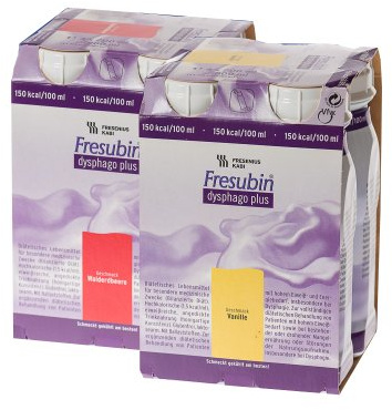 Fresubin Dysphago Plus Mischkarton Vanille, Walderdbeere, 6X