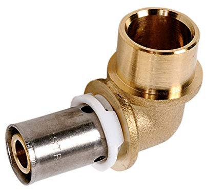 Raccord PER coudé 90° à sertir PER / Cuivre Ø 12 mm PB tub