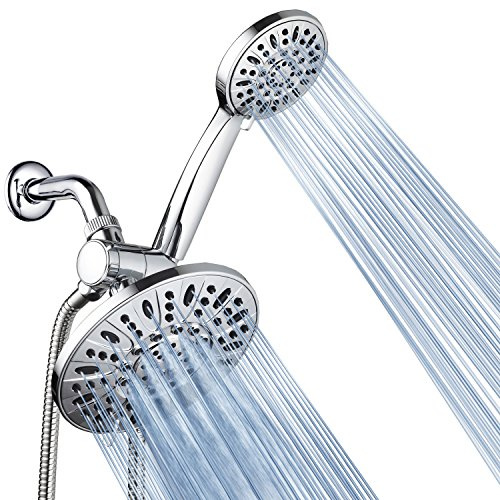 AquaDance 7 Premium High Pressure 3-Way Rainfall Combo for The Best of Both Worlds - Enjoy Luxurious Rain Showerhead and 6-Setting Hand Held Shower Separately or Together - Chrome Finish - 3328