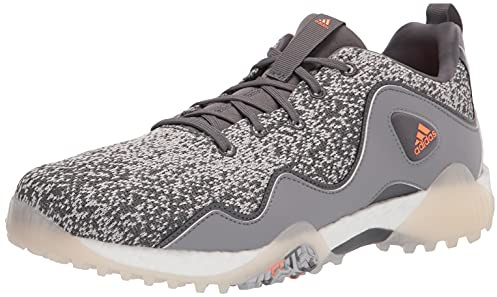 adidas Men's CodeChaos 21 Primeblue Spikeless Golf Shoes, Grey Five/Screaming Orange/Grey Three, 11