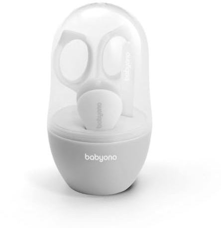 BabyOno Set per la cura delle unghie per bambini e neonati, grigio