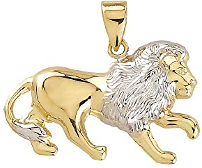 JC Trauringe Goldanhänger Löwe 585 Gold 14 Karat Kettenanhänger Sternzeichen Schmuck 8211