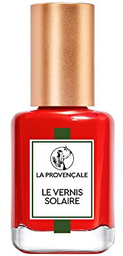 La Provençale Maquillage - Le Vernis Solaire - Vernis à Ongles Longue Tenue - Enrichi en Huile d'Olive Bio AOP Provence - Fini Brillant Laqué - Teinte : Rouge Ramatuelle (404)