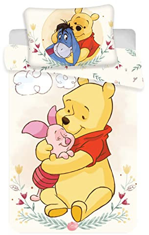 Jerry Fabrics Baby Bettwäsche Disney Winnie The Pooh 100 x 135 cm 100 Prozent Baumwolle, Mehrfarbig