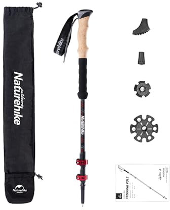 Naturehike Wanderstöcke Trekkingstöcke aus Carbon Ultraleichte Nordic Wanderstöcke für Reise Wandern und Kletterer