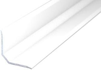 (13,49EUR/m) NALine Abschlussprofil Wand | 19 x 19 x 1000 mm | weiß Pulverbeschichtet | Innenwinkel | Bodentiefe Fenster Balkon Abschluss | Sockelprofil | Wandabschlussleiste