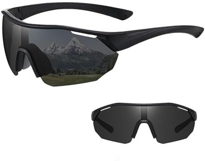 EHIOG Jugendliche Kinder Sportbrille Polarisiert 6-15 Jahre Fahrradbrille UV400 Schutz Sport Sonnenbrille Wechselgläser für Laufen, Baseball Golf, Fahren, Angeln, Reiten, Mountainbike, Wandern