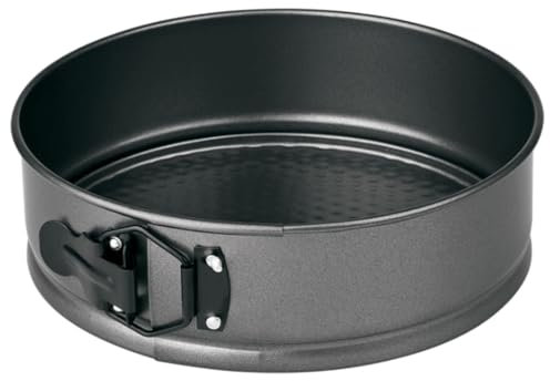 Tradineur - Molde redondo desmontable de acero, antiadherente, recipiente para horno, tartas, postres, repostería - Ø 20 cm