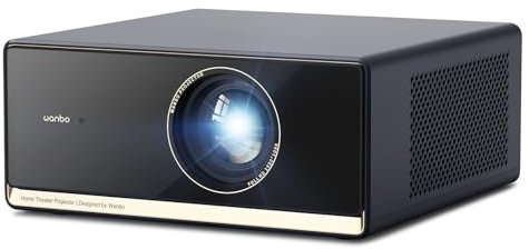 Beamer 4K Heimkino Smart Projektor, Netflix Official/Google TV/1100 ANSI, HDR10, Autofokus, Trapezkorrektur, Bluetooth WiFi, WANBO X5 PRO 1080P Full HD Videoprojektor mit 12W HiFi Speakers für Outdoor