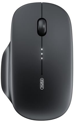 INPHIC M1 Mouse Bluetooth Portatile, Mouse Wireless Tri-Modo (BT1/BT2+2.4G) Ricaricabile con Riposo Pollice | Indicator Batteria Visibile | Slim e Leggera per PC/Laptop/Computer