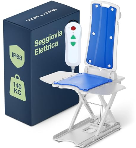 Siège élévateur électrique pour Personnes âgées – Ascenseur motorisé Portable avec télécommande, Hauteur réglable, étanche IP68, siège Ergonomique Pliable, supporte Jusqu’à 140 kg