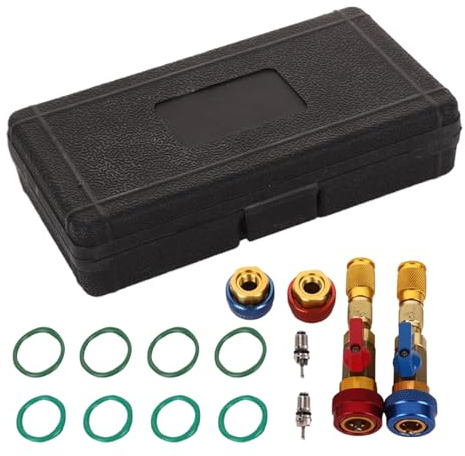 Yongany Kit di riparazione per rimuovere rapidamente il nucleo della valvola dell'auto, kit di riparazione antiscivolo con guarnizione in gomma O-Ring, set di installazione portatile per
