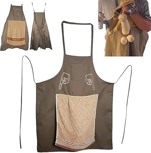 Chef's Prank Apron, Works Apron för prank vuxen rolig kreativ prank, humoristisk kockförkläde, köksförkläde, överraskning gömd i fickan roliga gåvor