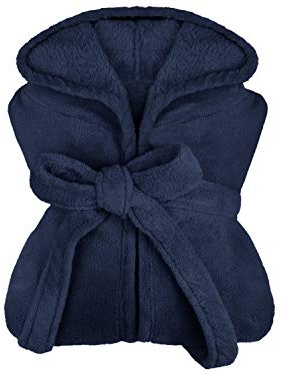 npluseins extra mjuk huva badrock av mysig fleece – i moderna färger och olika storlekar – unisex och vadlång