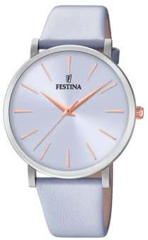 Festina Damen Analog Quarz Uhr mit Leder Armband F20371/3