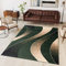TAPISO Dream Teppich Wohnzimmer Modern Wellen Streifen Grün Creme Leicht Meliert Schlafzimmer Esszimmer Gästezimmer ÖKOTEX 300 x 400 cm