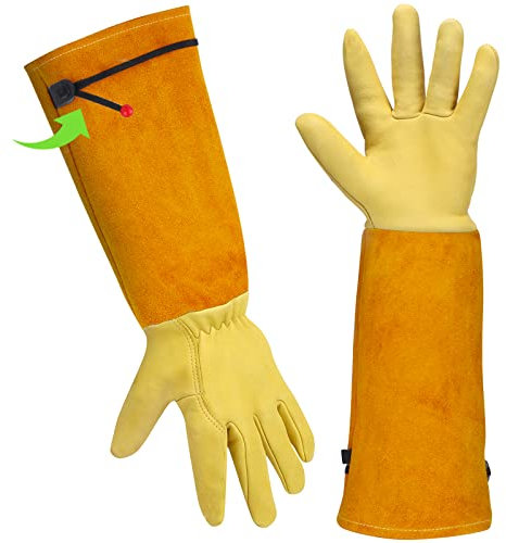 Gants De Jardinage Cuir - Anti Coupure, Pour Rosiers Épineux, Homme et Femme