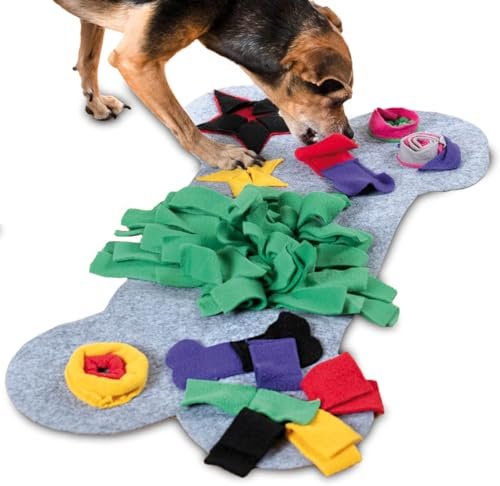 KaraLuna Schnüffelteppich I Hundespielzeug Intelligenzspielzeug Hund Futterdecke Schnüffelmatte Suchmatte Hunde Geschenk (Klein)
