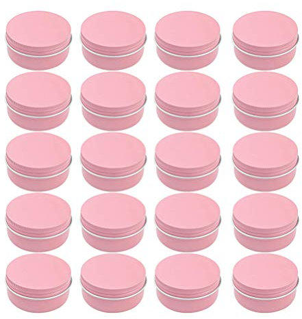 20st Aluminium Box Creme Box Kleine Kosmetische Dose Kerzen Machen Dosen Basteldose Kerzendose Reisespeicherdosengläser Nachfüllbehälter Lippenbalsam Dose Pulver Reisen Runden