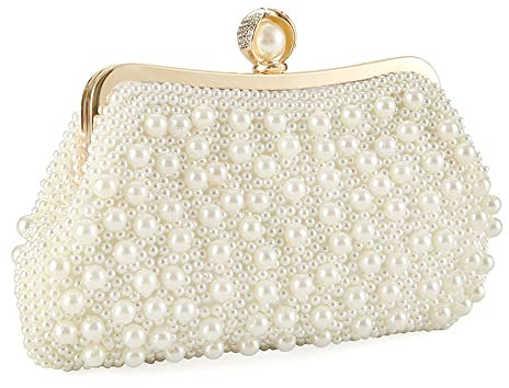 Abend-Clutch-Tasche für Damen, Perlen-Clutch, Geldbörse, Handtasche, Hochzeit, Party, Brautschmuck, Bankett-Tasche