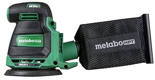 Metabo HPT 18V MultiVolt Cordless 5-Inch Random Orbit Sander Tool Only - No Battery Variable Speed Brushless Motor Electric Brake SV1813DAQ4, Green