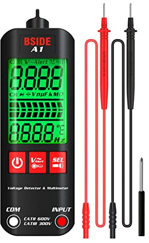 Irfora A1 Mini Multimeter LCD Digital Tester Voltage Detector 2000 Counts DC/AC Voltage Frequency Resistance NCV Continuity Live Wire Neutral Wire Check True RMS Meter