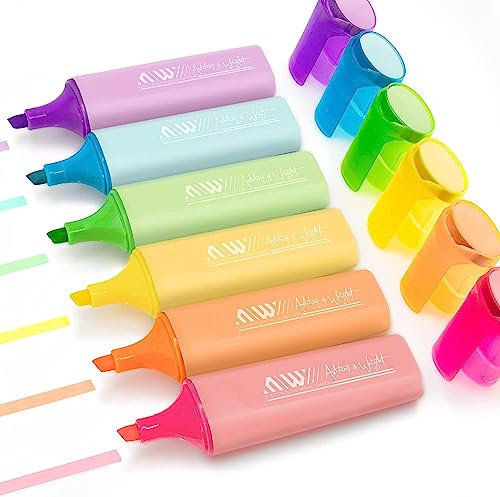 Ashton and Wright - ElectroLine Classic Highlighters - Pastel 6 Pack