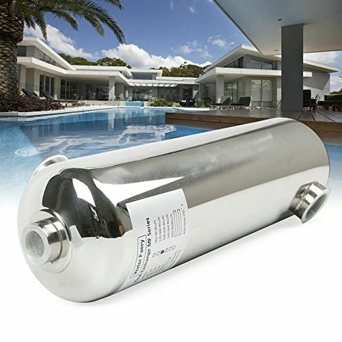 Scambiatore di calore piscina in acciaio inox 60Kw 485 X 134 mm per piscina riscaldatore per piscine, saune, ecc.