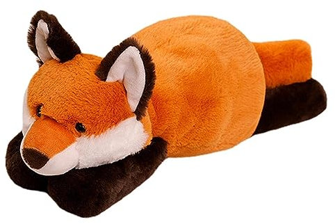 GUUIESMU Weighted Anxiety Stuffed Animal Cuddly Toy for Stress Relief,Weighted Stuffed Animal for Anxiety,Anxiety Kuscheltier Gewicht FüR Erwachsene,Suitable for People with Stress (Fox,75cm)