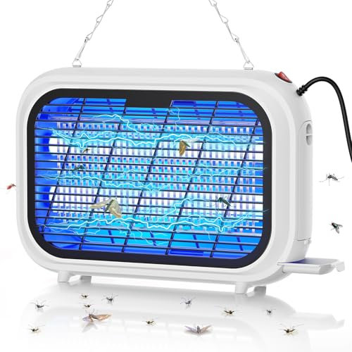 Seseno Insektenvernichter Elektrisch, 20W 2500V Elektrischer Insektenfalle Mückenlampe mit UV-Licht, Fliegenfalle Elektrisch Mückenabwehr, für Mücken,Motten,Fliege,Spinnen für Haus