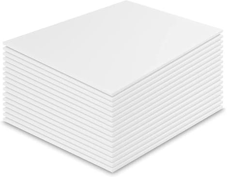 Skumbräda för konst och hantverk, 15-pack, 30 x 40 cm, 3/16 tum tjock polystyrenskumplåt, perfekt för skolprojekt och bakning