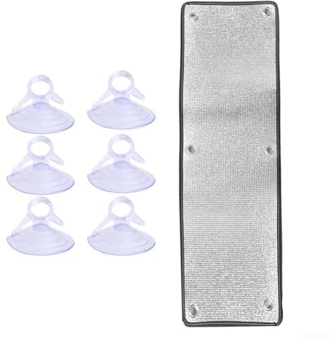 Zilimontt Película aislante de aluminio de doble capa con diseño reflectante impermeable, preservación del calor gruesa y protección térmica para ventanas, techos (30 x 100 cm)