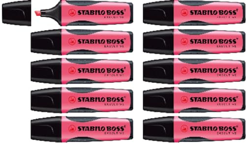 Stabilo BOSS EXECUTIVE - Evidenziatore Premium - Confezione da 10 - Rosa