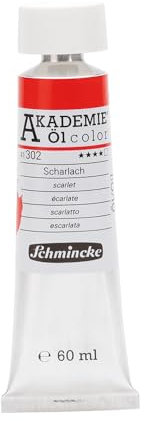 Schmincke – AKADEMIE® Öl color, feine Künstler-Ölfarben, Scharlach, 41 302 011, 60 ml Tube, höchst lichtecht, Ölmalerei