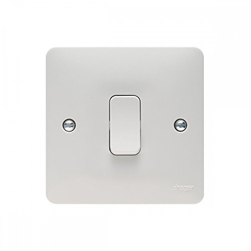 Hager 10AX 1 Gang 1 Way Wall Switch - Sollysta Range