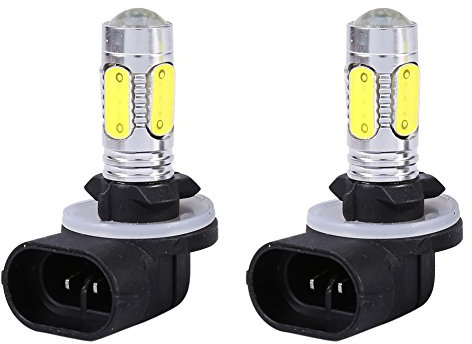EBTOOLS feux de brouillard LED de voiture,Phares antibrouillard de la voiture LED, 2 PCS 12V H27W / 2 881 camion de voiture 5 ampoules LED 7.5W 600LM 6500K feux de brouillard blancs DRL ampoules