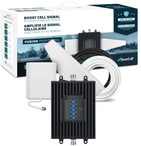 SureCall Fusion Professional Cell Phone Signal Booster up to 8000 sq ft | Pro-Grade, Yagi Panel Antennas | Multi-User Boosts All Carriers, Verizon, AT&T, Sprint, T-Mobile | FCC Approved, USA Company