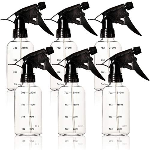 Youngever Lot de 6 Vaporisateur Vide Plastique 250ML, 250ML Bouteille Pulverisateur, Flacons Pulvérisateurs, Long Ronde