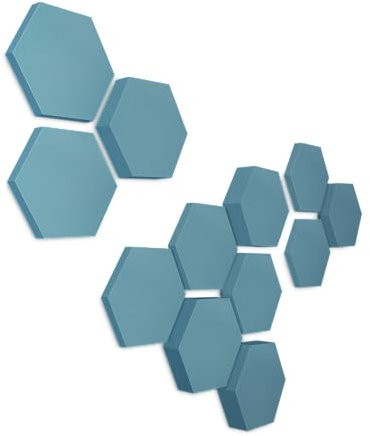 platino24 Akustikpaneele 12 Elemente Edition LOFT 3D I Ø 300mm Akustikplatten Schalldämmung Wand & Decke I Akustikschaum Schall-Absorber aus Basotect 30-70mm mit farbiger Akustikbeschichtung