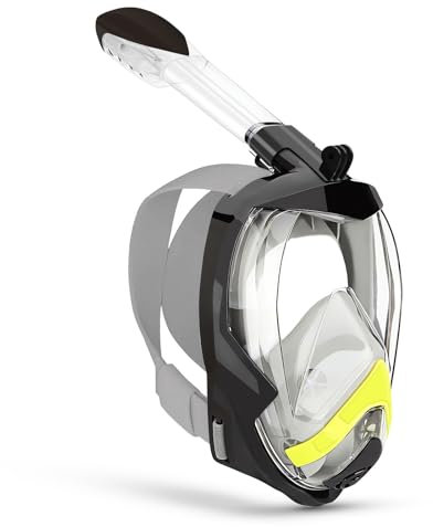 Ledeak Tauchmaske Schnorchelmaske Vollmaske, 180° Breites Sichtfeld Schnorchelmaske Erwachsene Kinder, Faltbare Snorkeling Mask Antibeschlag und Lecksicherung Tauchmaske Vollgesichtsmaske