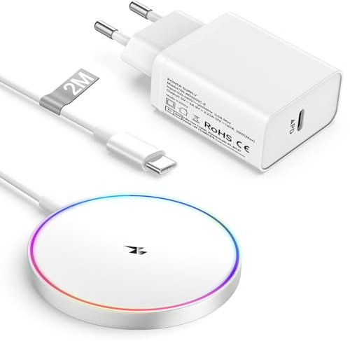 15W Mag-Safe Ladegerät 2M,Wireless Charger iPhone mit 20W USB C Ladegerät für Apple iPhone 16/15 Pro Max/15 Plus/14/14 Pro/13/12/11,AirPods, Induktive ladestation iPhone Kabelloses Ladegerät Ladepade