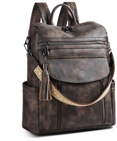 Laptopryggsäck för kvinnor 15,6 tum, reseläderryggsäck sjuksköterska lärare handbagage ryggsäck datorväska, professionell vattentålig högskola affärsarbete casual dagsryggsäck
