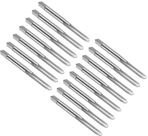 uxcell 15pcs Straight Flute Thread Tap, 10-32 UNF Screw Threading Tapping Tool Thread Milling Machine Taps, High-Speed Steel 6542 (HSS 6542)