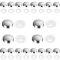 20pcs Small Chrome Dome Screw Cover Caps Decorative Cap Covers for Mirror Screws, Firm Clip On Type