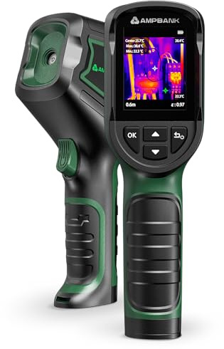 H128 Handheld Thermal Camera, 240 x 240 TISR Resolution, 24h Battery Life Thermal Imaging Camera, 25 Hz Infrared Camera with Temperature Alarm, -4℉~ 842℉ Temp Range, IP65 Protection Level
