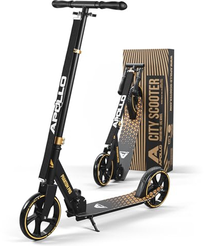 Apollo Phantom Pro City Scooter - XXL-Räder, faltbar, höhenverstellbar, Tretroller für Erwachsene, Kinder und Jugendliche, kompakter City-Roller