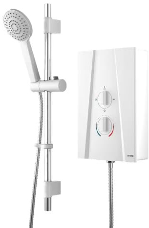 MH 9.5kW Electric Shower, Multiple Spray Mode Head Adjustable Handset with Anti Twist Hose
