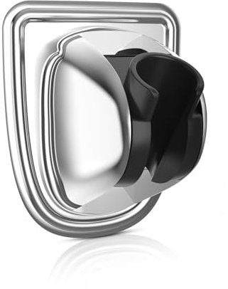 Duschkopfhalterung ohne Bohren, FEELSO Verstellbare Edelstahl Duschhalterung mit extra stark kleben statt bohren für Home Hotel Badezimmer-Silber